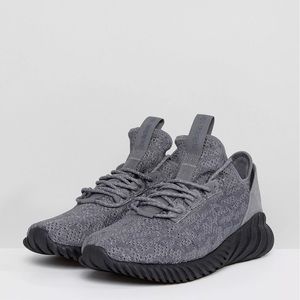 adidas Originals Tubular Doom Sock Primeknit Trainers In Grey